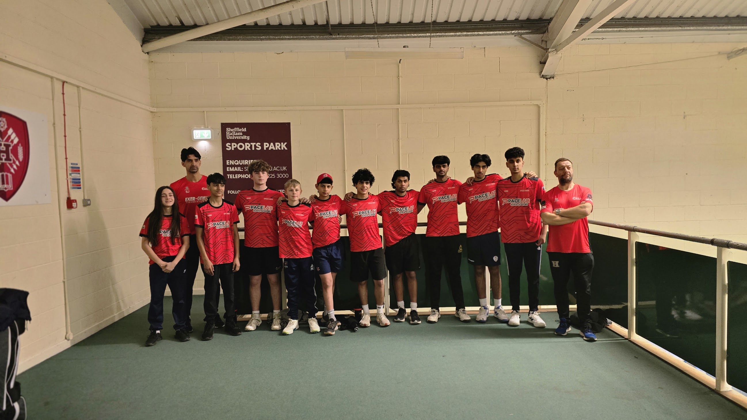 Young cricketers and coaches at a PaceLab programme